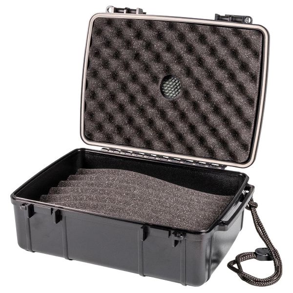 Passatore Cigar Case Acryl schwarz für 10–15 Zigarren