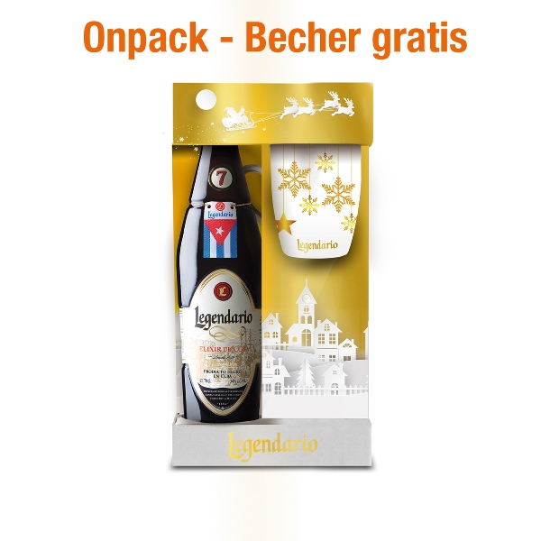 Legendario Elixir de Cuba Weihnachtsedition mit Becher