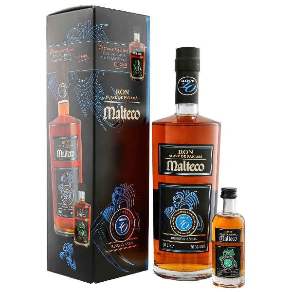 Ron Malteco 10 Jahre Rum 40 % mit 15 J. Miniatur